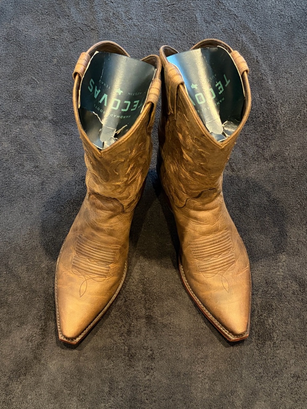 EUC Tecovas Garrett Cafe Snip Toe Handmade Cowboy Boots - Picture 3 of 8